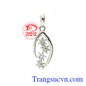 Mặt dây vàng trắng quý phái 10k bền đẹp, chất lượng, thiết kế độc đáo, tinh xảo