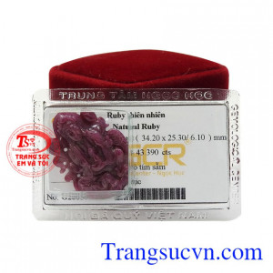 Mặt phật quan âm ruby tinh tế