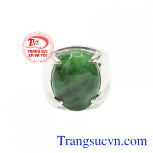 Nhẫn bạc nam cẩm thạch thời trang được thiết kế với phong cách hợp thời trang, lịch lãm. 