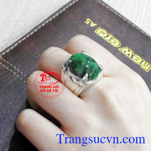 Nhẫn bạc nam cẩm thạch thời trang được bảo hành uy tín, giao hàng toàn quốc.