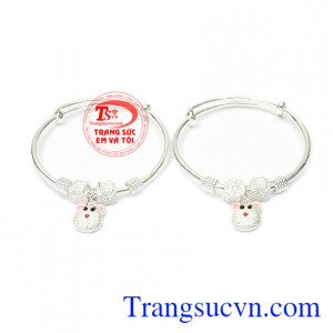 Vòng bạc tuổi Tý dễ thương