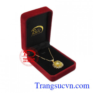 Sản phẩm có giấy kiểm định đá quý, giao hàng toàn quốc. Bộ trang sức thạch anh tóc rực rỡ