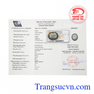 Đá Sapphire ép vỉ phát lộc sáng bóng, trang sức Em và Tôi đảm bảo về chất lượng đá cho khách hàng.