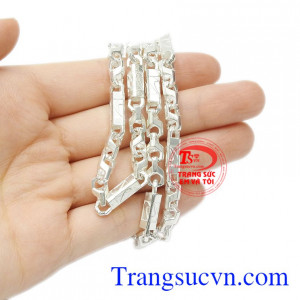 Dây chuyền bạc nam giới tinh tế thanh toán an toàn, giao hàng tận nơi.