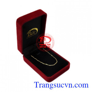 Dây chuyền nữ nhỏ xinh vàng 18k Italy.