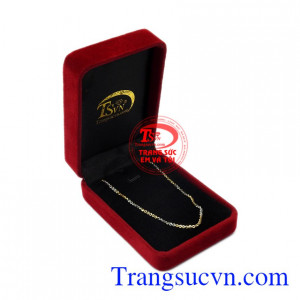 Dây chuyền nữ thanh thoát Italy vàng 18k chất lượng.