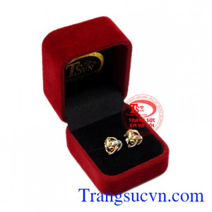 Hoa tai nữ vàng thời thượng vàng 18k Italy đảm bảo chất lượng vàng.