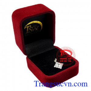 Mặt dây nữ vàng trắng độc đáo