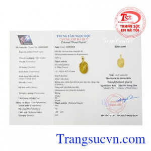 Mặt dây thạch anh tóc ấn tượng