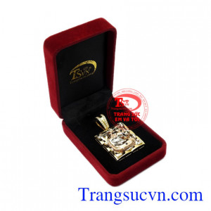 Mặt dây vàng báo mạnh mẽ chất lượng 10k.