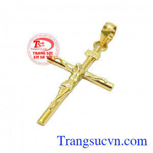 Đeo mặt thánh giá sẽ luôn mang lại bình an, may mắn và bảo hộ cho mỗi người,Mặt Thánh Giá Chúa-Vàng 10k