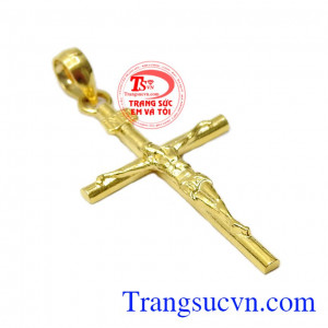 Thánh giá là biểu tượng cho tình yêu và niềm tin của mỗi người với Thiên Chúa, là lòng biết ơn đối với sự hy sinh của người,Mặt Thánh Giá Chúa-Vàng 10k