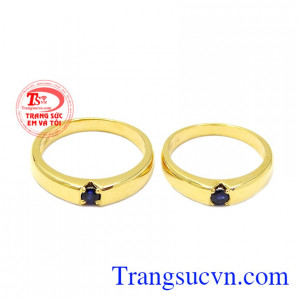 Nhẫn cưới saphir yêu thương