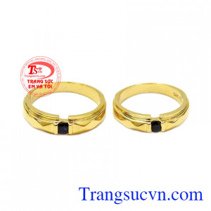 Nhẫn cưới Sapphire uyên ương