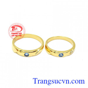 Nhẫn cưới Topaz thời trang
