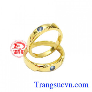 Nhẫn cưới Topaz thời trang sẽ là sự lựa chọn tuyệt vời dành cho các cặp đôi mang mệnh Thủy và Mộc. 