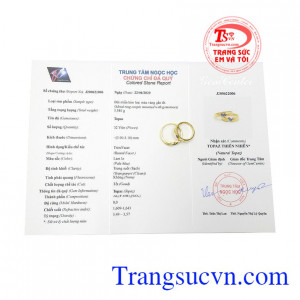 Nhẫn cưới topaz uyên ương được khắc chữ miễn phí giúp ghi dấu kỷ niệm quan trọng.