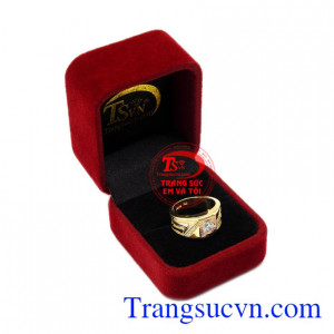 Nhẫn nam doanh nhân thành công vàng 18k chất lượng.