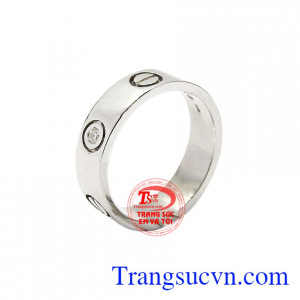 Nhẫn nữ vàng trắng đẹp cá tính thiết kế độc đáo, hợp thời trang