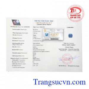 Trang sức Em Tôi nhận đặt thiết kế trang sức theo yêu cầu. Viên đá Topaz bình an