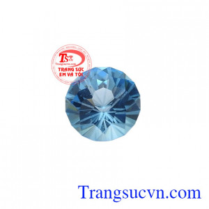 Viên đá Topaz tài lộc được chế tác theo kiểu dáng pháo hoa rực rỡ tạo nét thu hút cho viên đá.