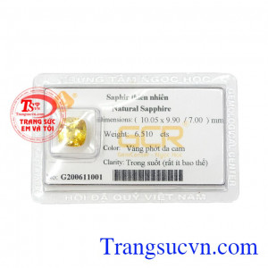 Viên Sapphire vàng chiêu lộc là món quà mang lại nhiều ý nghĩa về sức khỏe và phong thủy cho cả nam lẫn nữ,Viên Sapphire vàng chiêu lộc