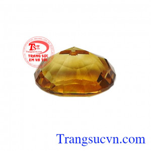 Sản phẩm thích hợp bọc vàng để chế tác làm mặt nhẫn, mặt dây. Viên thạch anh vàng phú quý