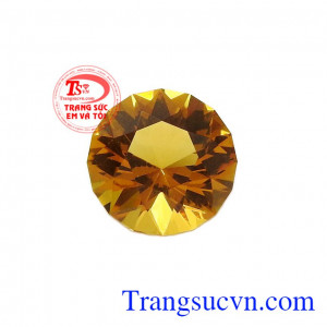 Viên thạch anh vàng sang trọng mang lại may mắn cho chủ nhân có giấy kiểm định chất lượng uy tín.