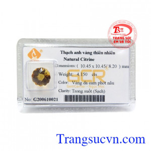 Viên thạch anh vàng thịnh vượng