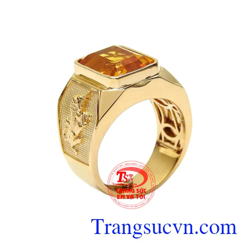 Nhẫn nam thạch anh vàng, nhẫn thạch anh vang