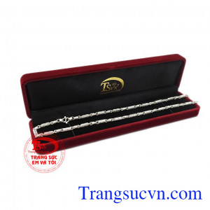 Dây chuyền bạc kiểu cách thanh toán an toàn.