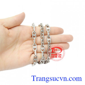 Dây vàng trắng Italy 18k