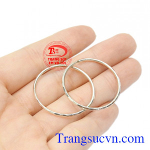 Hoa tai bạc cá tính