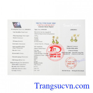 Hoa tai Peridot duyên dáng