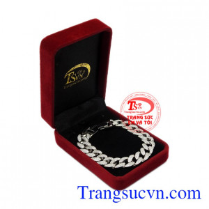 Lắc nam vàng trắng thành đạt vàng 10k