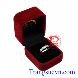 Nhẫn nữ vàng trắng đẹp thời thượng 10k 
