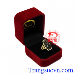 Sản phẩm phù hợp với người mệnh hỏa và mệnh mộc. Nhẫn nữ tourmalin thiên nhiên