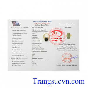 Nhẫn nữ tourmalin thiên nhiên là món quà ý nghĩa dành tặng cho người phụ nữ của bạn.