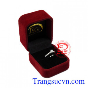 Nhẫn nữ vàng trắng thơ ngây 14k