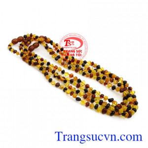 Chuỗi hổ phách an yên mang đến sự an lành cho bé con của bạn.