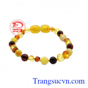 Chuỗi tay hổ phách bình an