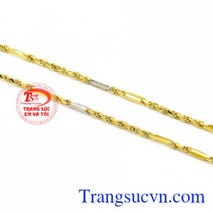 Dây chuyền vàng 10k kiểu Ý tinh tế