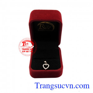 Mặt dây nữ vàng hồng tình yêu được bảo hành uy tín, giao hàng toàn quốc, thanh toán an toàn.