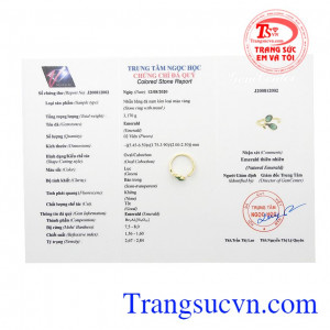  Nhẫn emerald thiên nhiên hạnh phúc được bảo hành uy tín, giao hàng toàn quốc. 