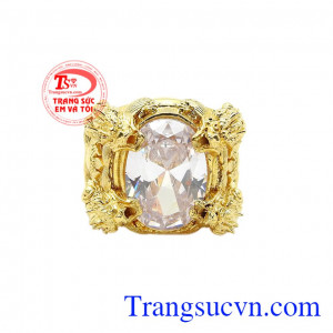 Nhẫn nam cá chép hóa rồng với thiết kế 3D hiện đại mang đến cho người dùng một sản phẩm hoàn mĩ. 