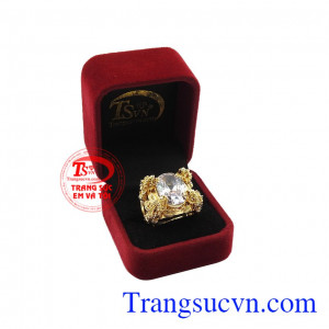 Nhẫn nam cá chép hóa rồng nhận đặt chế tác theo yêu cầu.