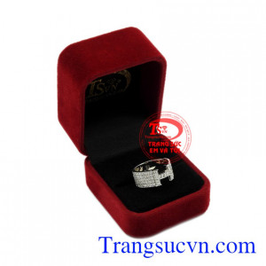 Nhẫn nam chữ H 18k sang trọng thanh toán an toàn