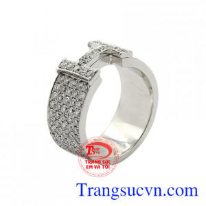 Nhẫn nam chữ H 18k sang trọng, nhẫn nam vàng thời thượng