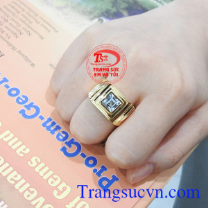 Nhẫn nam Topaz phong cách