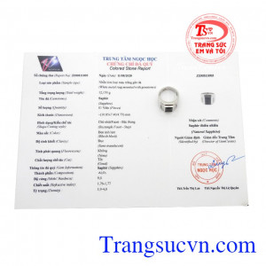 Nhẫn saphire nam là sự lựa chọn hoàn hảo cho người mệnh thủy và mệnh mộc. 